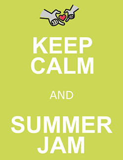 Poster image: Keep Calm and Summer Jam - games and activities for kids when they're home from school